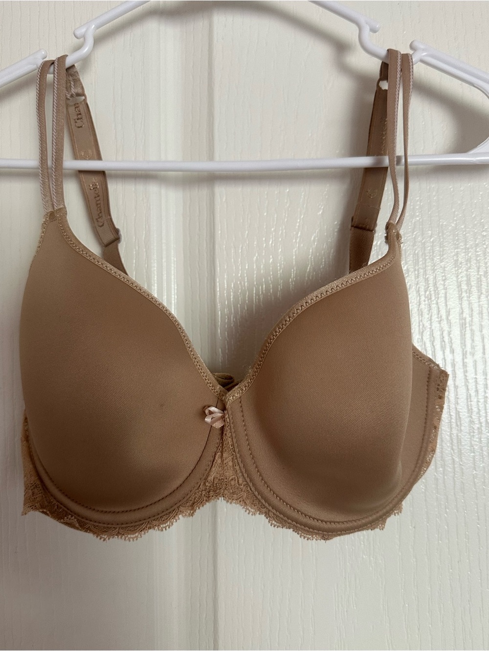 Chantelle Nude Lace Underwire T-Shirt Bra 32DD